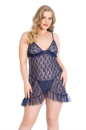 Deluxerie Plus size súprava babydoll Pansie