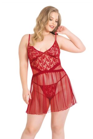 Deluxerie Plus size súprava babydoll Perla