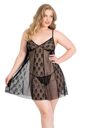 Deluxerie Plus size súprava babydoll Petria